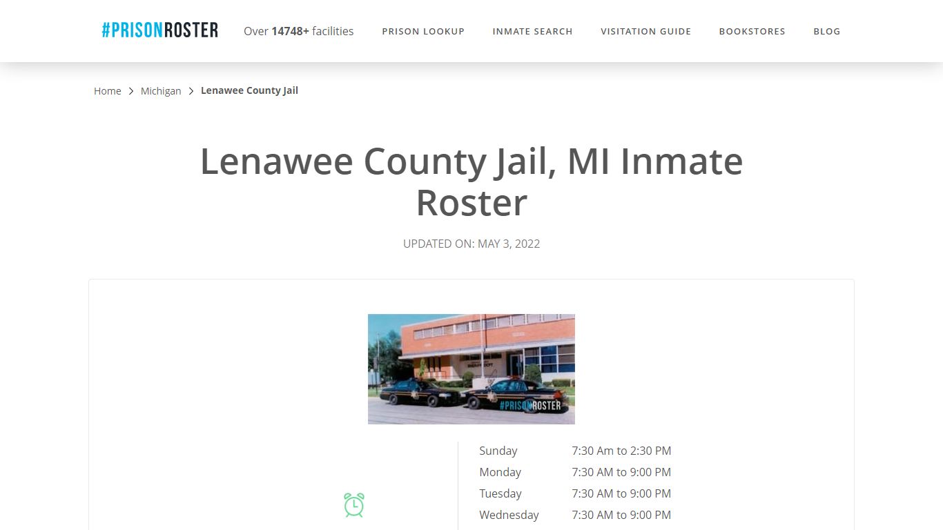 Lenawee County Jail, MI Inmate Roster